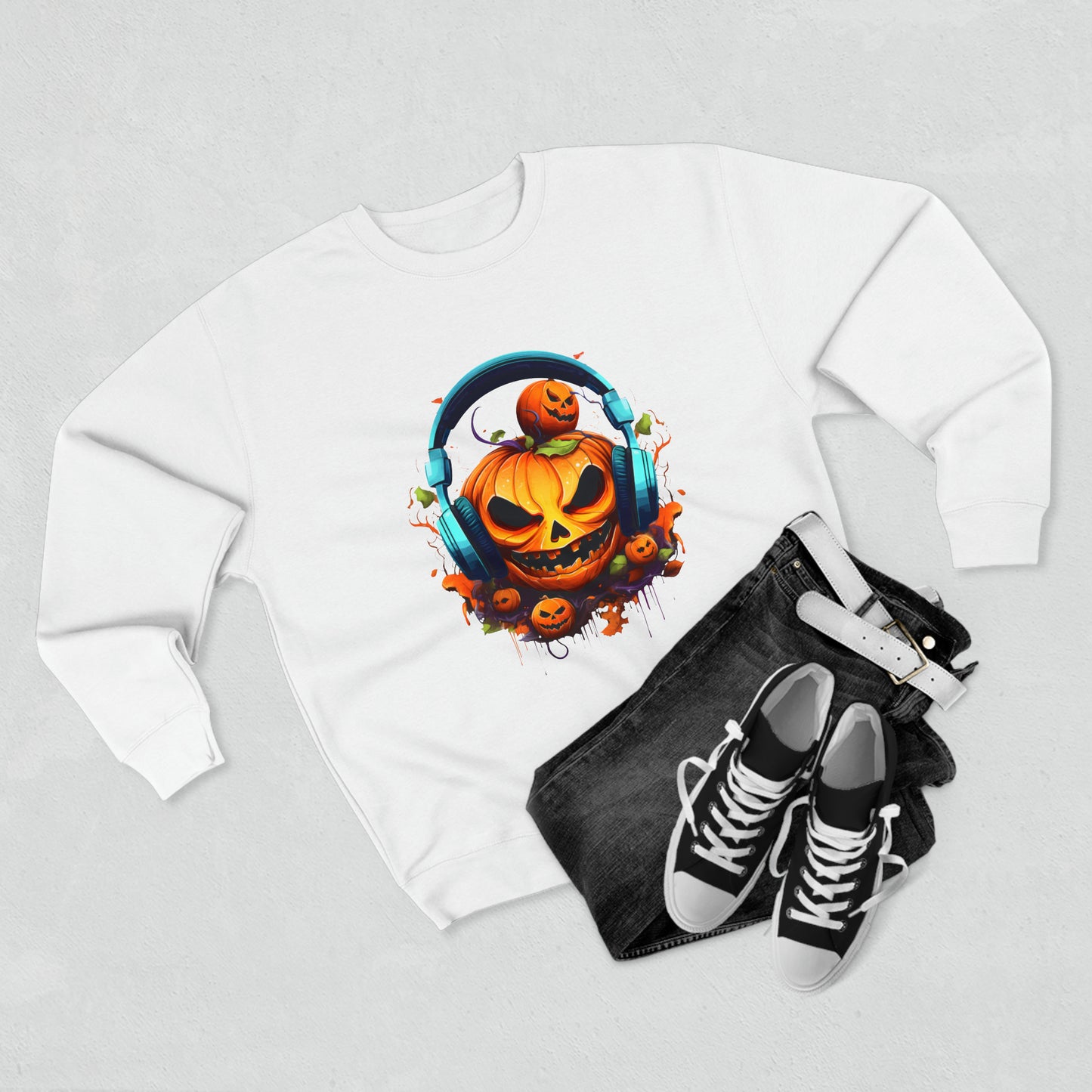 Halloween, Gamer Jack, Unisex Premium Crewneck Sweatshirt