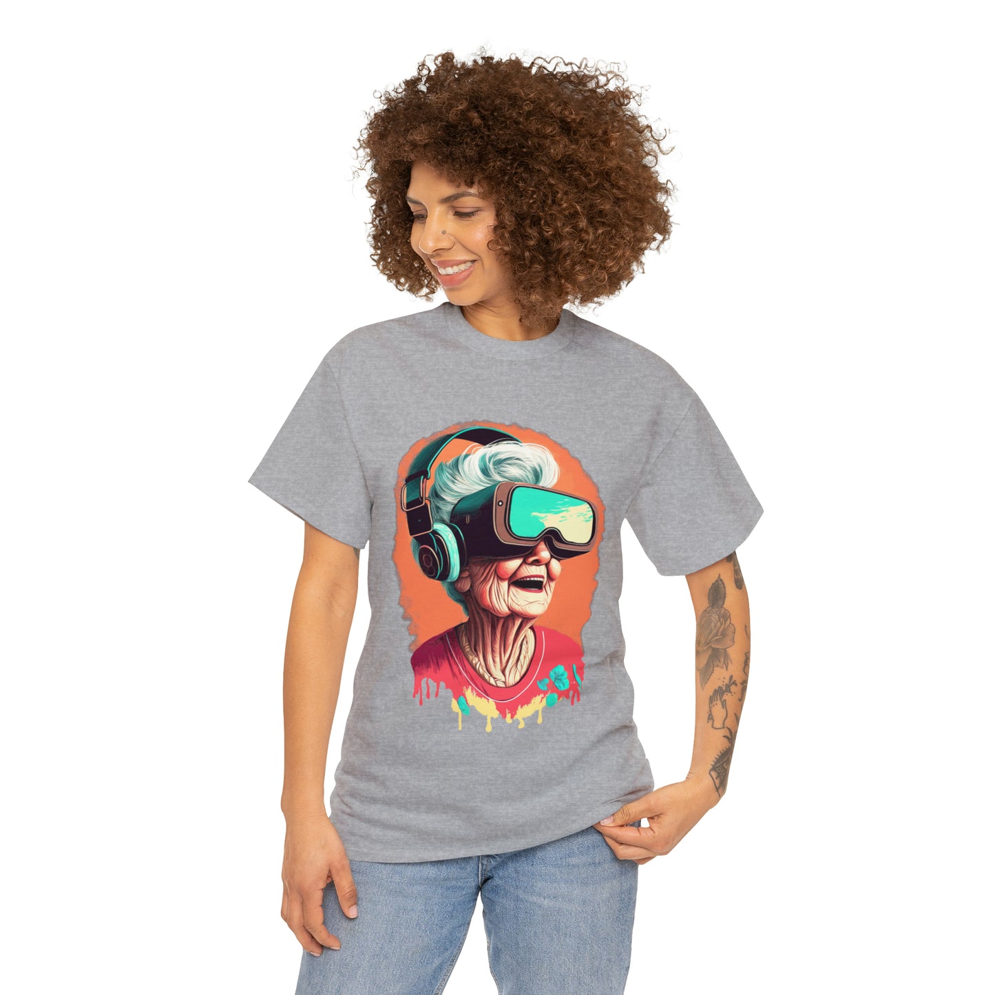 Old lady Gamer Unisex Heavy Cotton Tee