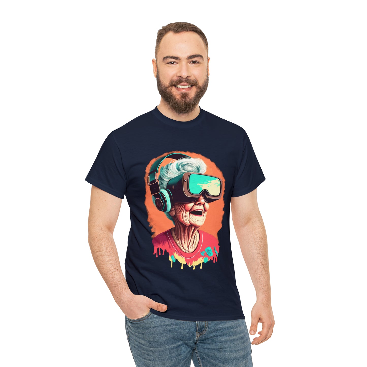 Old lady Gamer Unisex Heavy Cotton Tee