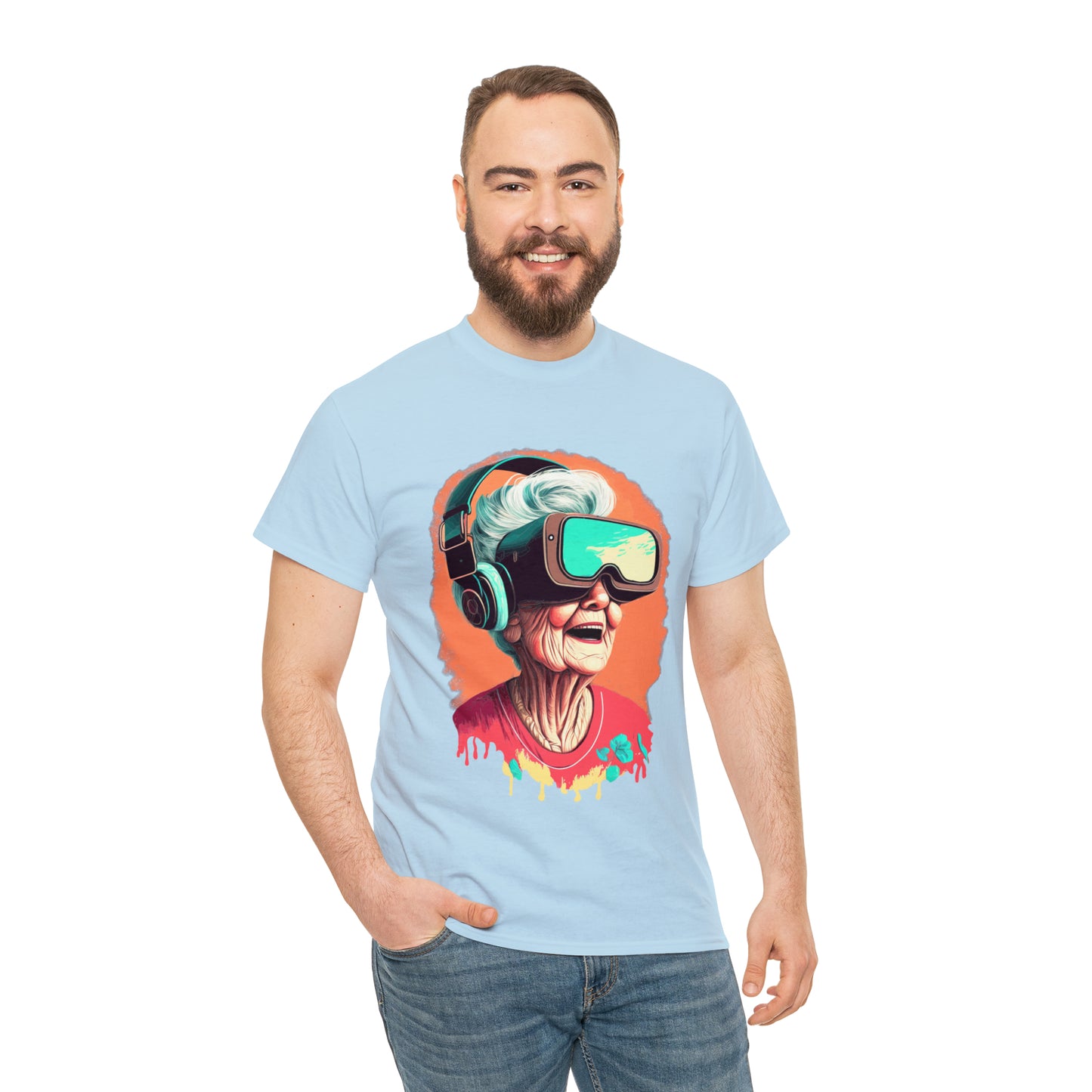 Old lady Gamer Unisex Heavy Cotton Tee