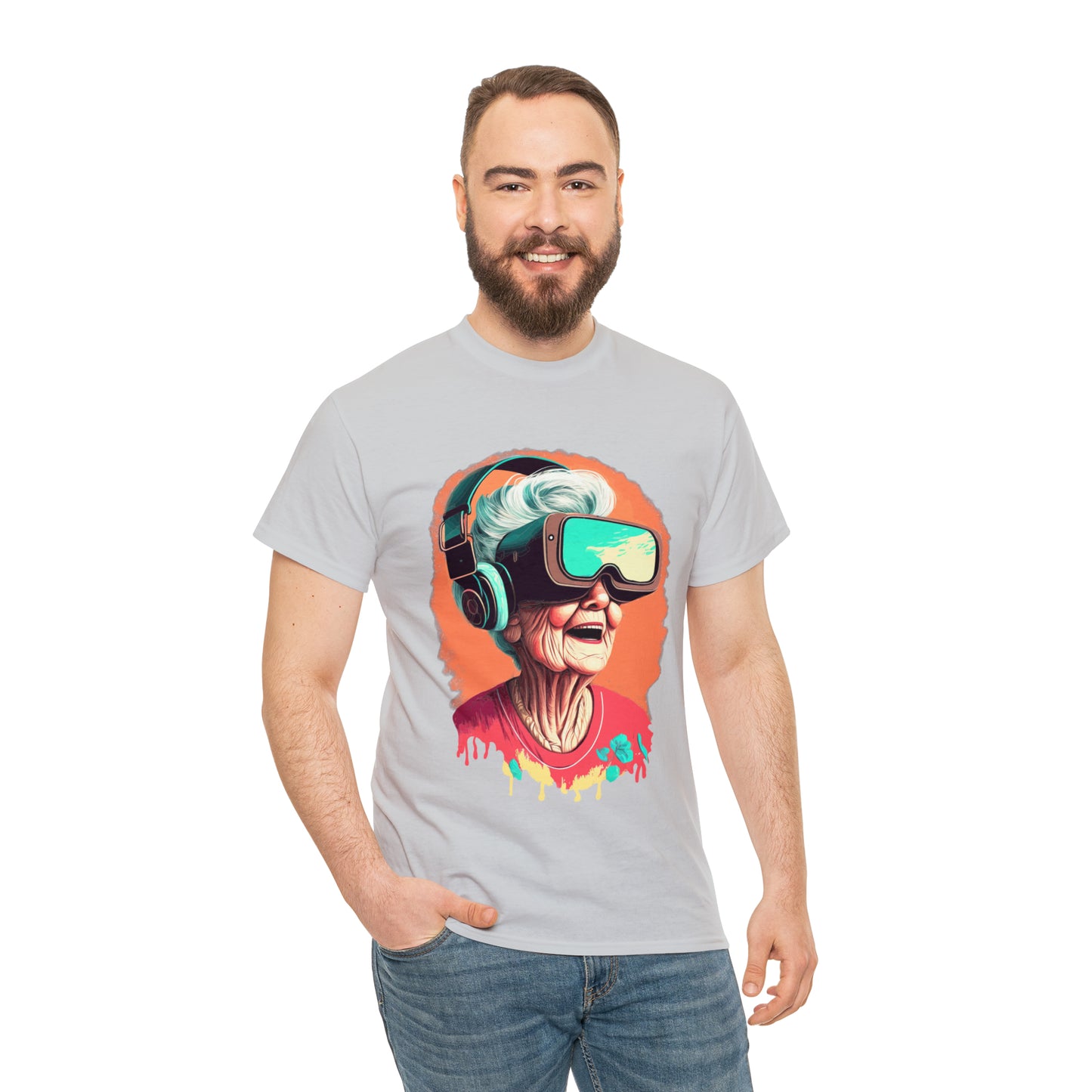 Old lady Gamer Unisex Heavy Cotton Tee