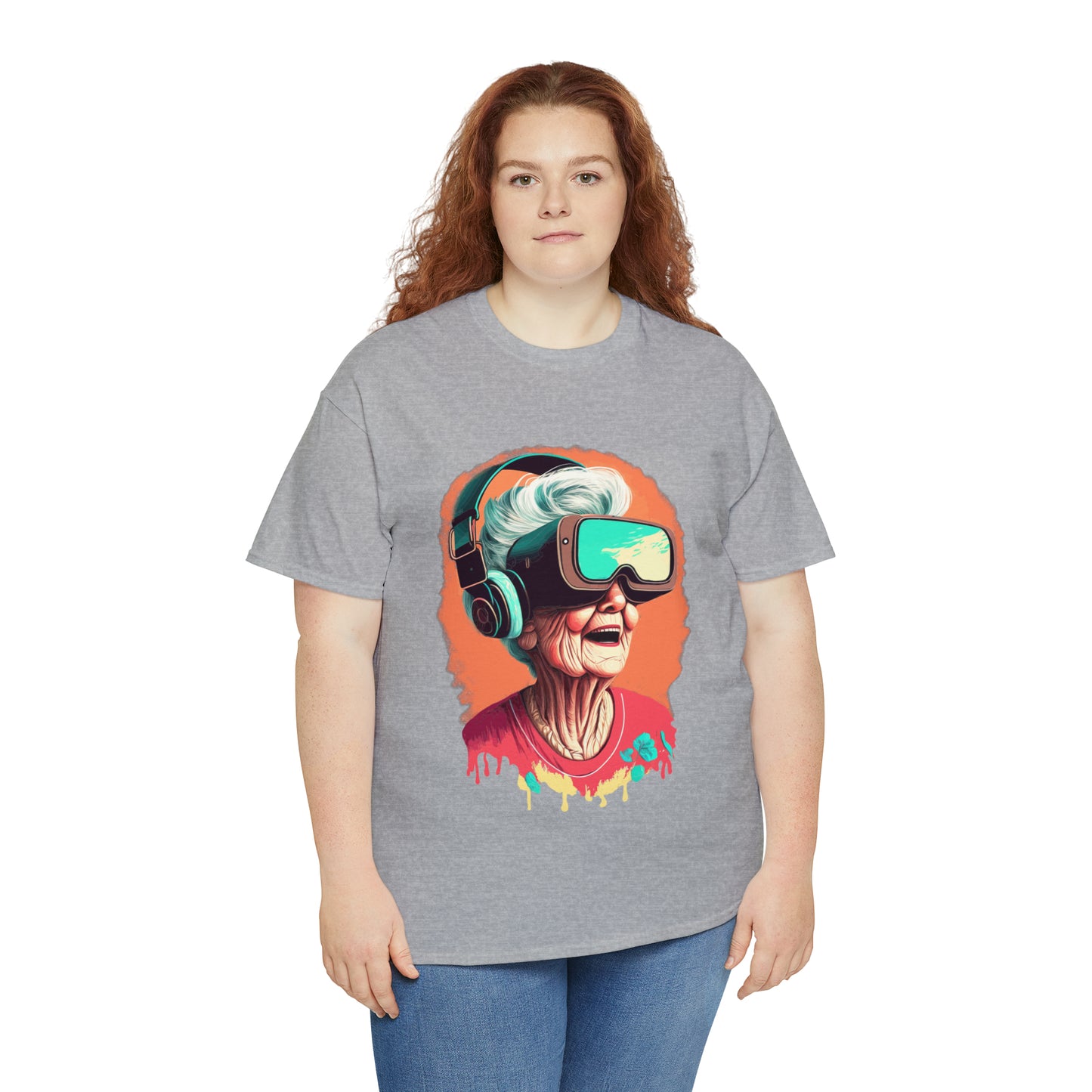 Old lady Gamer Unisex Heavy Cotton Tee