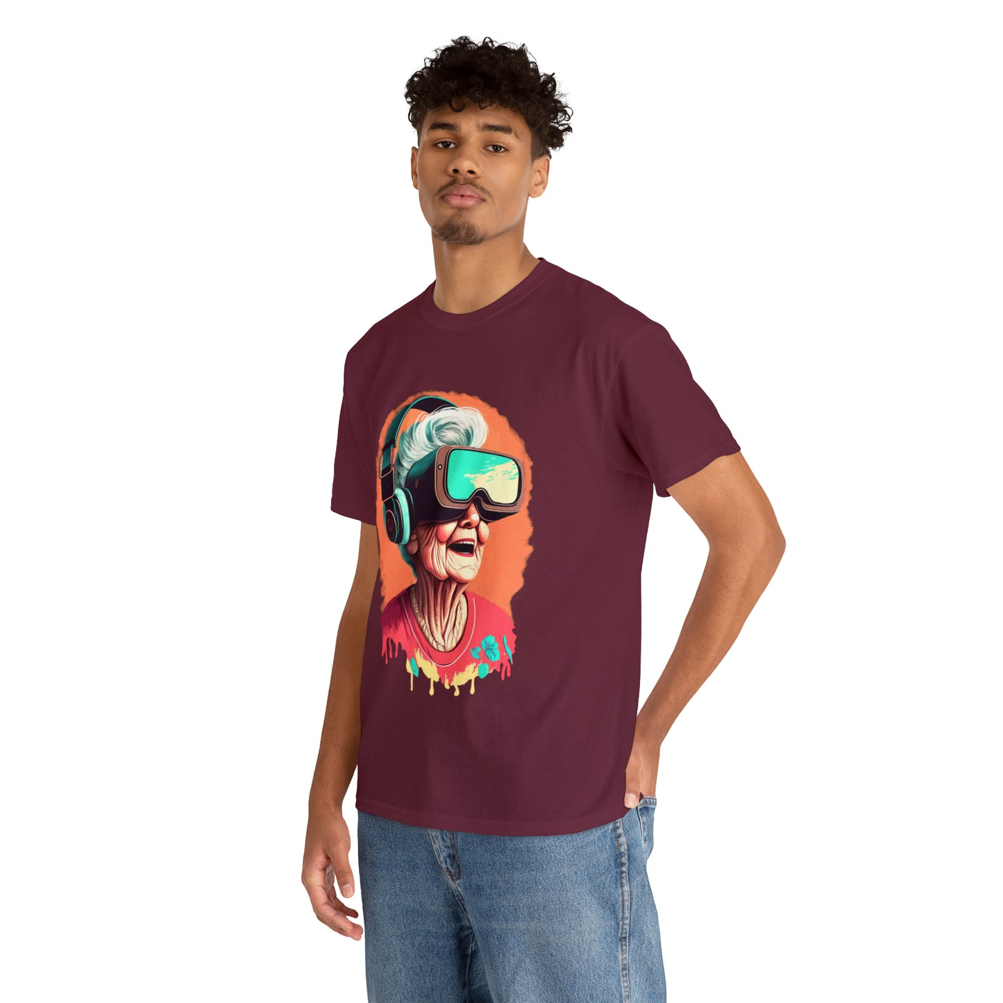 Old lady Gamer Unisex Heavy Cotton Tee