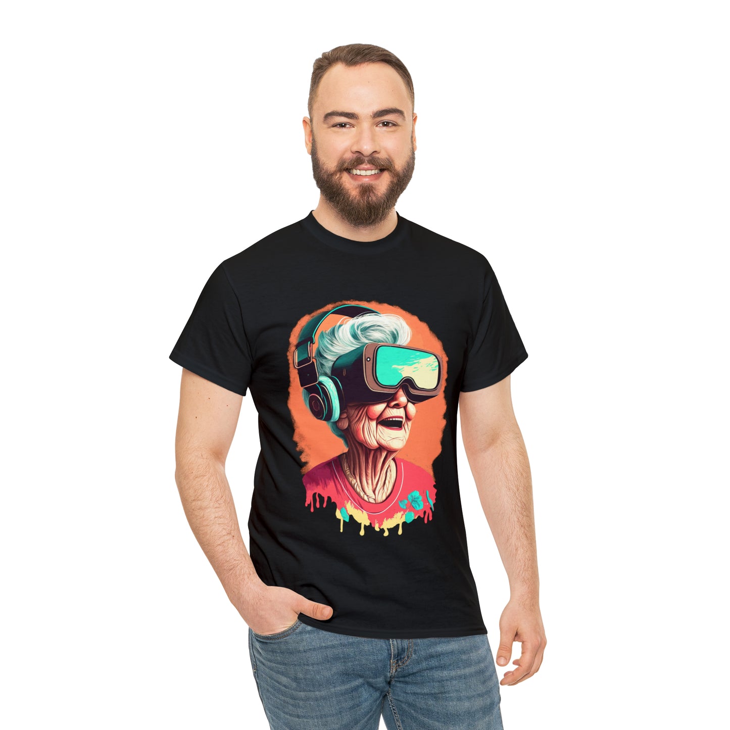 Old lady Gamer Unisex Heavy Cotton Tee