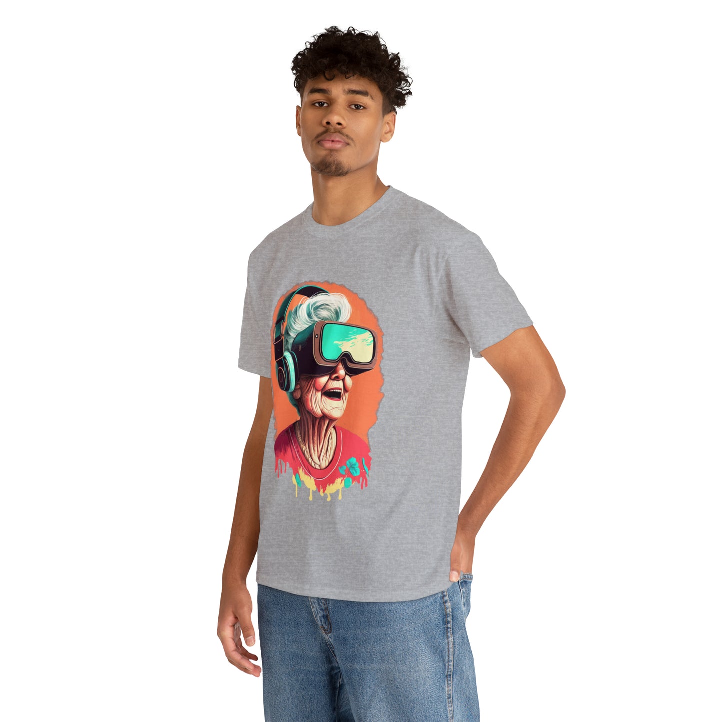 Old lady Gamer Unisex Heavy Cotton Tee