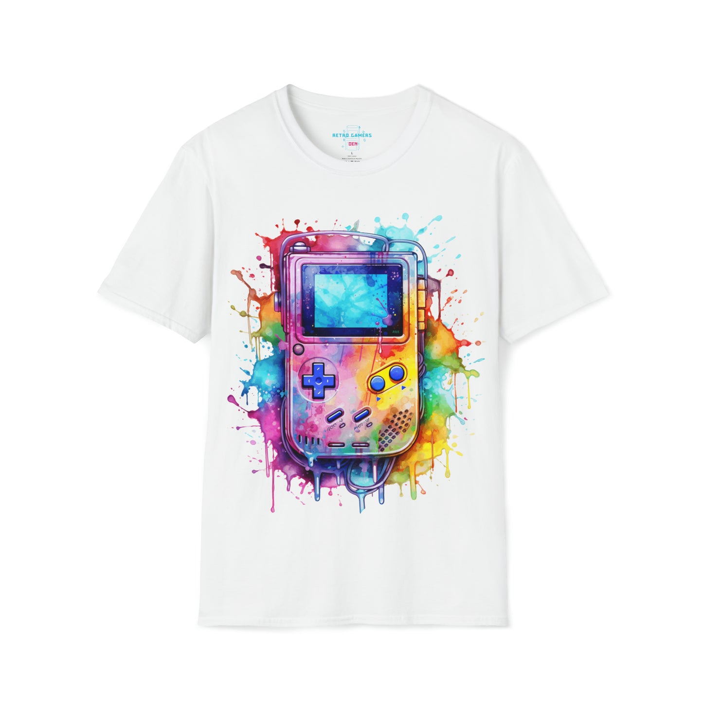 "Portable Dreams: Watercolor Gaming Odyssey Tee"