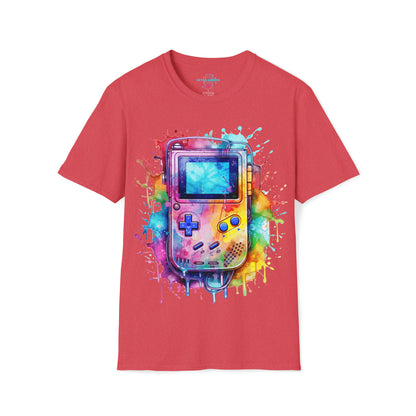 "Portable Dreams: Watercolor Gaming Odyssey Tee"