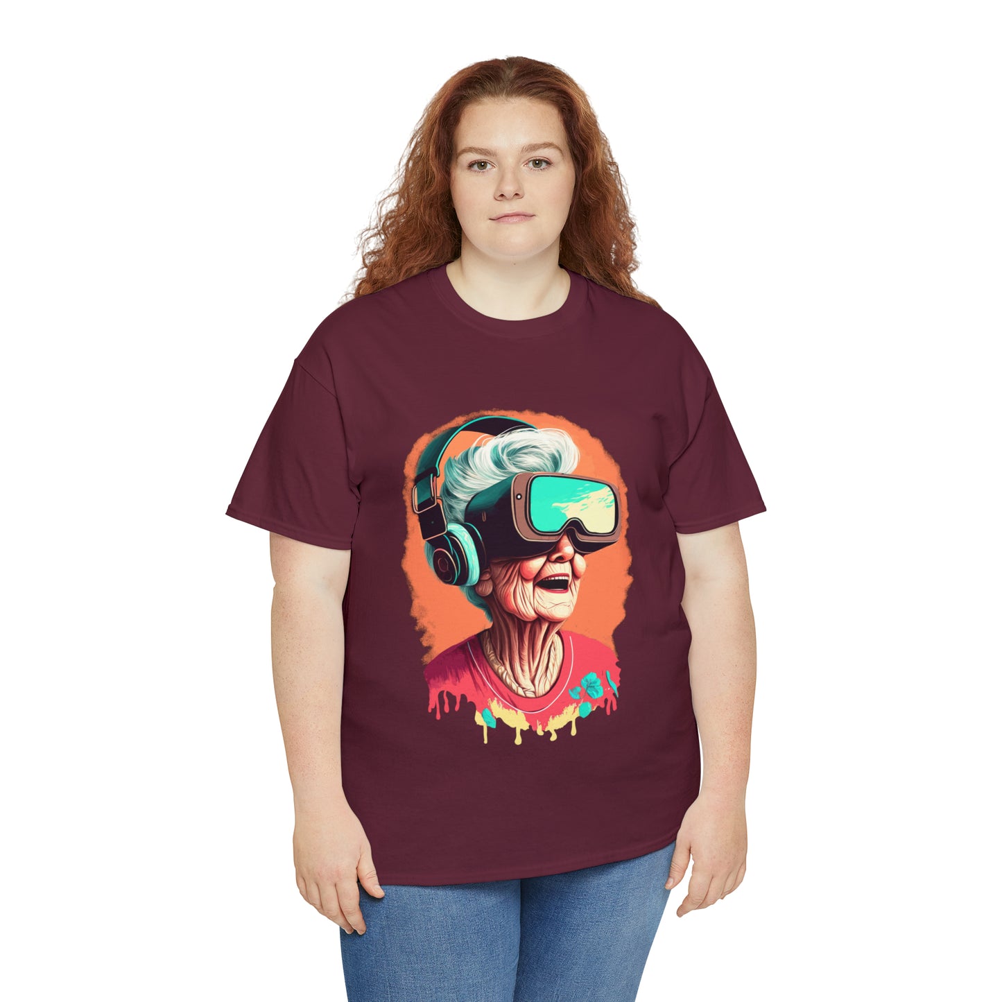 Old lady Gamer Unisex Heavy Cotton Tee