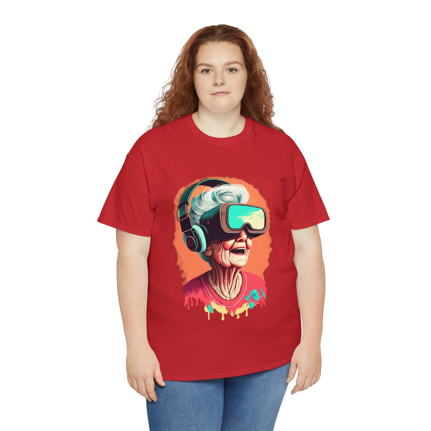 Old lady Gamer Unisex Heavy Cotton Tee