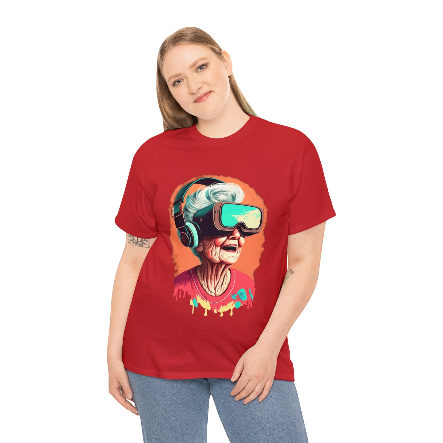 Old lady Gamer Unisex Heavy Cotton Tee