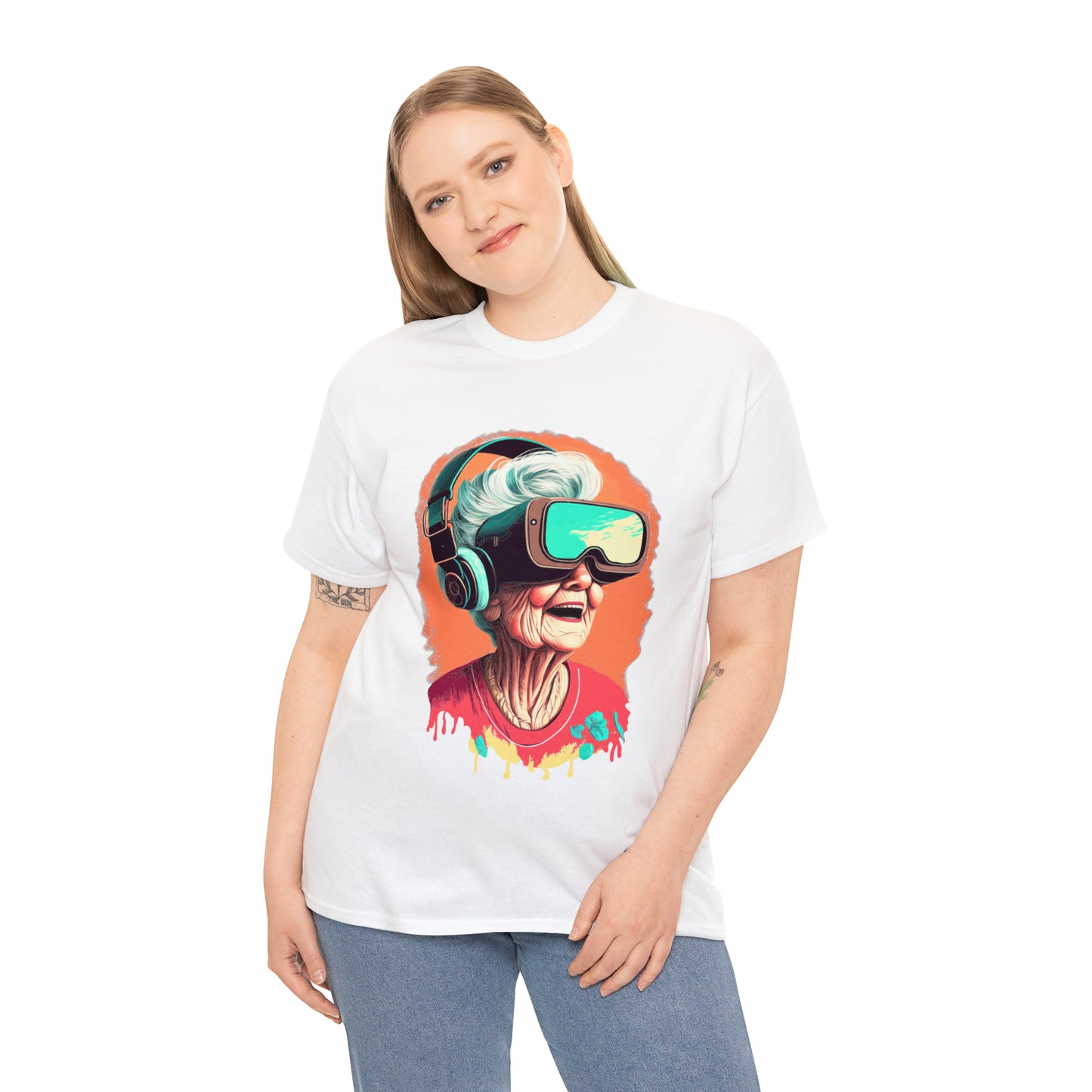 Old lady Gamer Unisex Heavy Cotton Tee