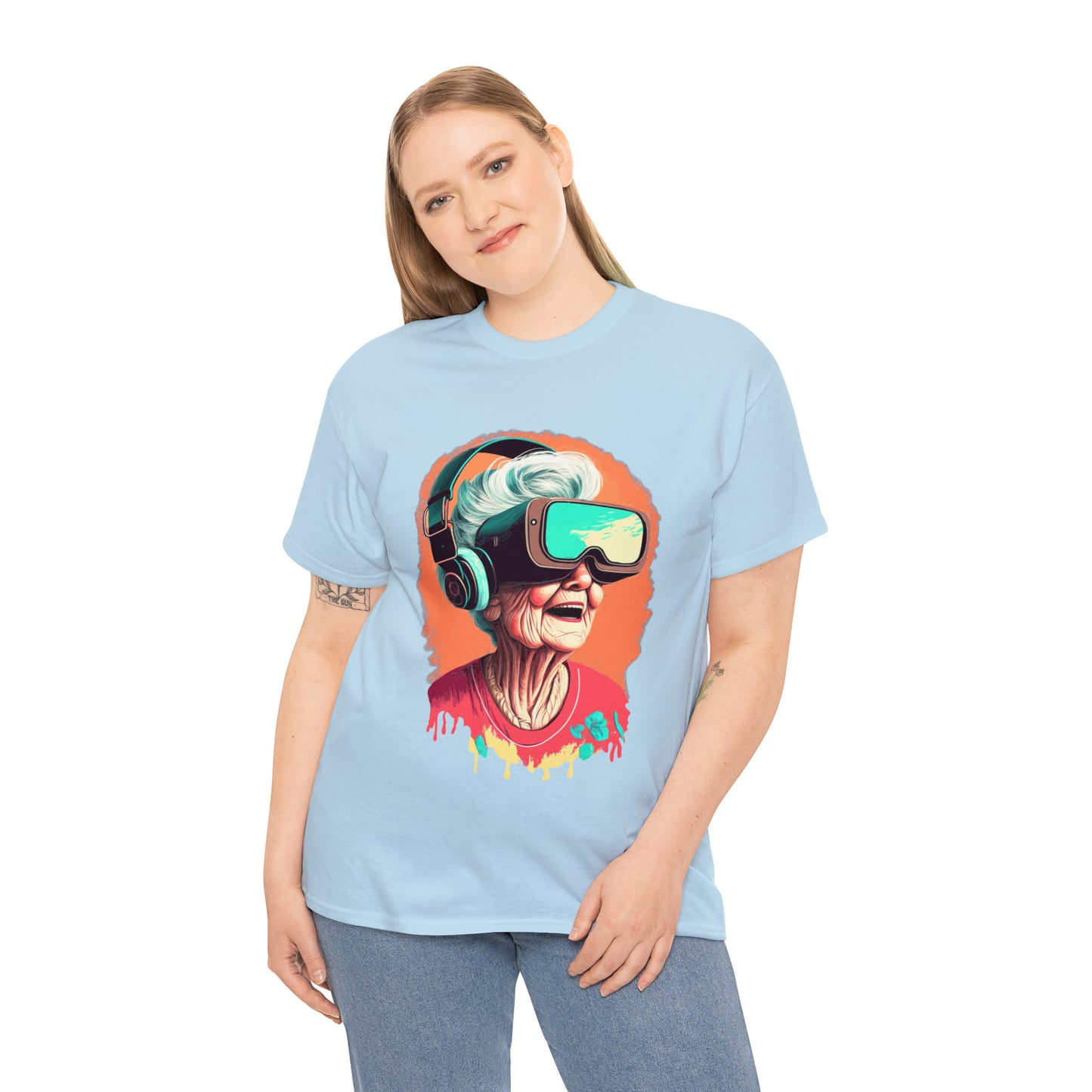 Old lady Gamer Unisex Heavy Cotton Tee