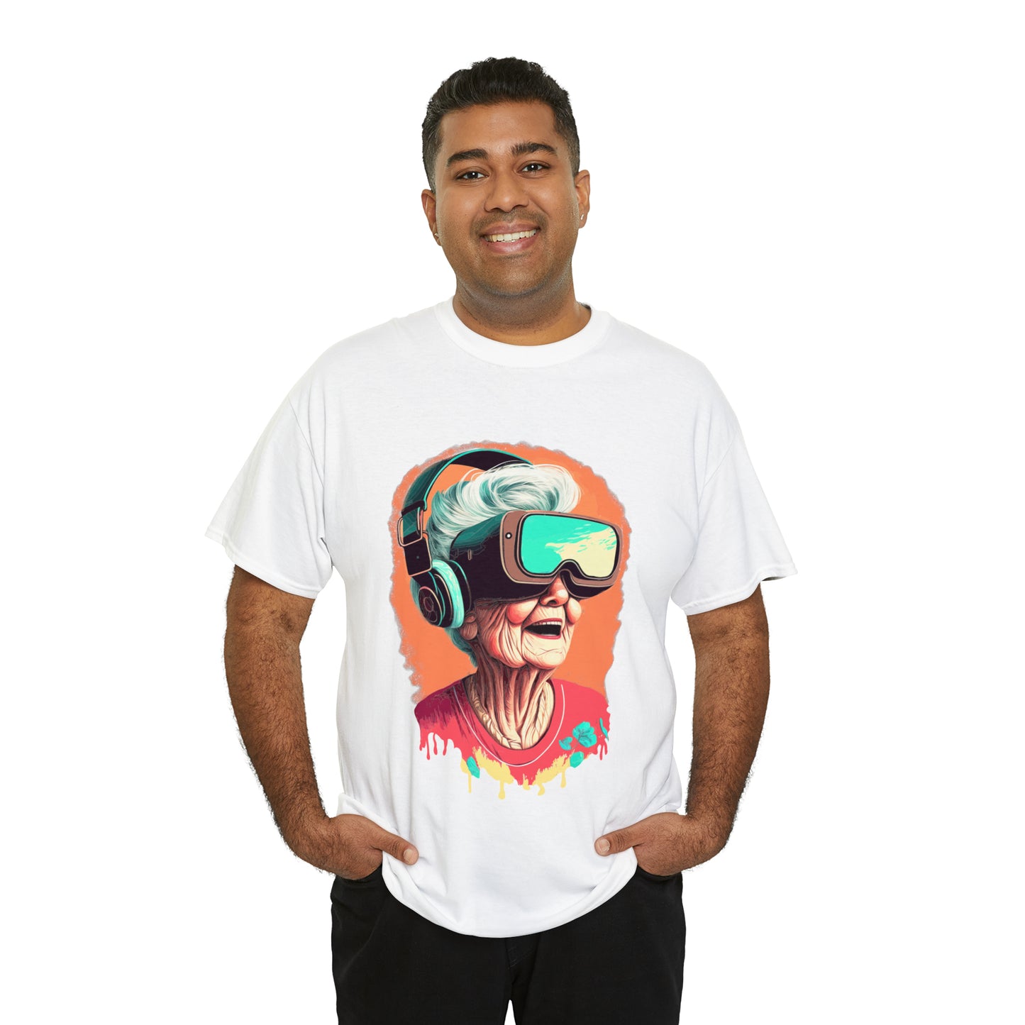 Old lady Gamer Unisex Heavy Cotton Tee