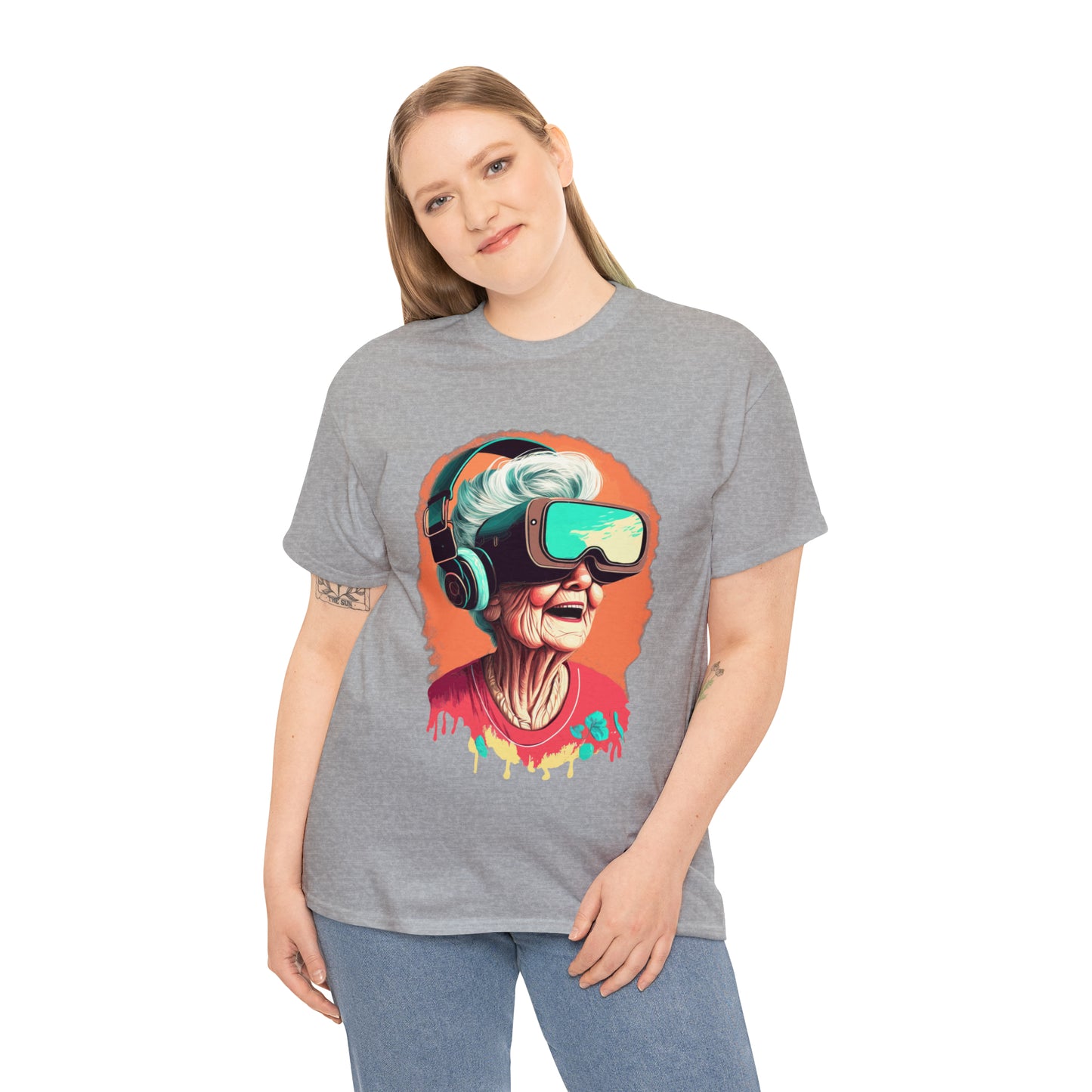 Old lady Gamer Unisex Heavy Cotton Tee