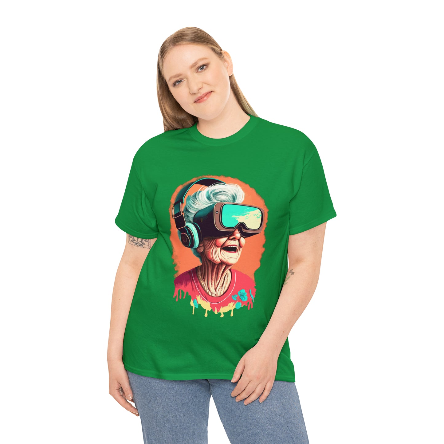 Old lady Gamer Unisex Heavy Cotton Tee