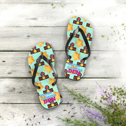 Mario World Flip Flops