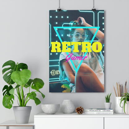 Póster Premium original de jugador retro 