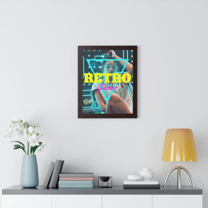 Retro Gamer  Framed Vertical Poster