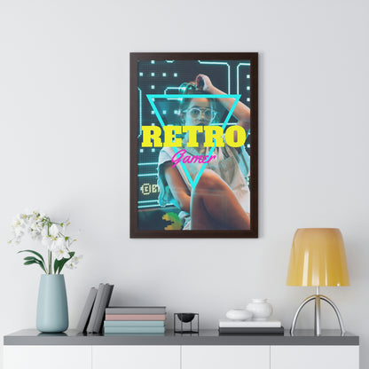 Retro Gamer  Framed Vertical Poster