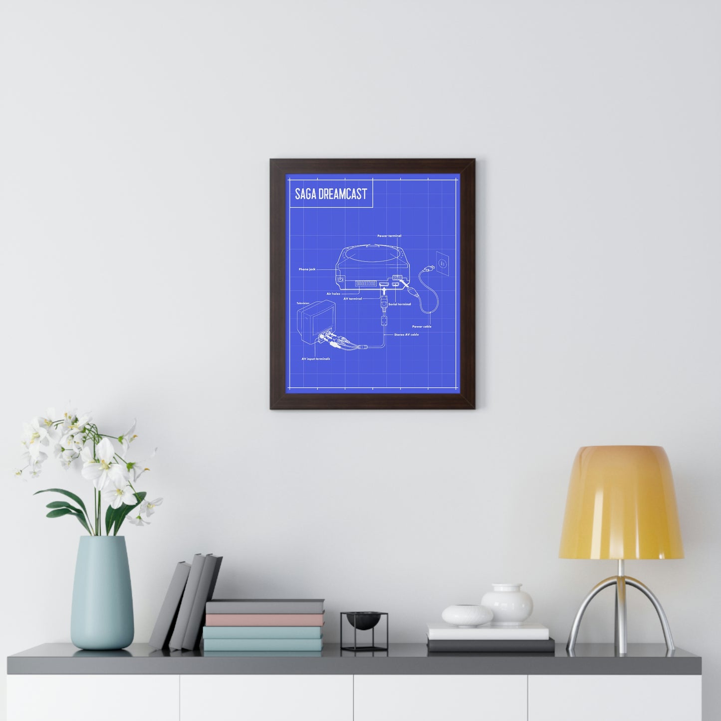 Saga Dreamcast Framed Vertical Poster