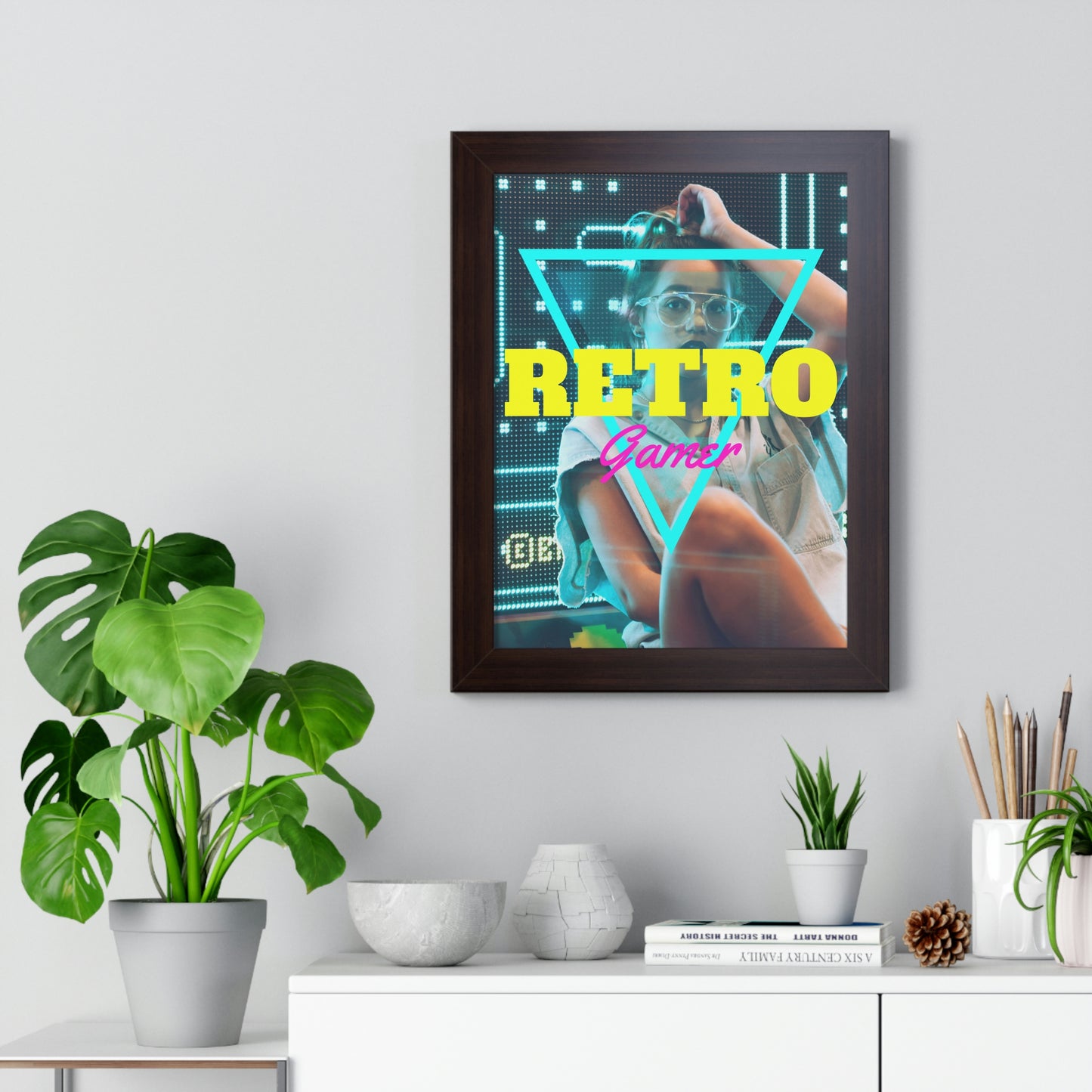 Retro Gamer  Framed Vertical Poster