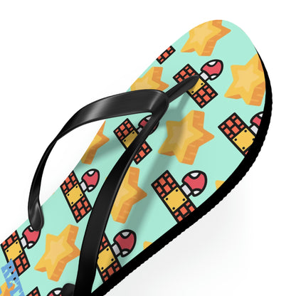 Mario World Flip Flops