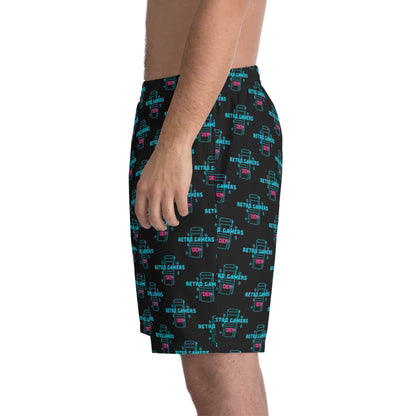 Retro Gamers Den Men's Elastic Beach Shorts V1