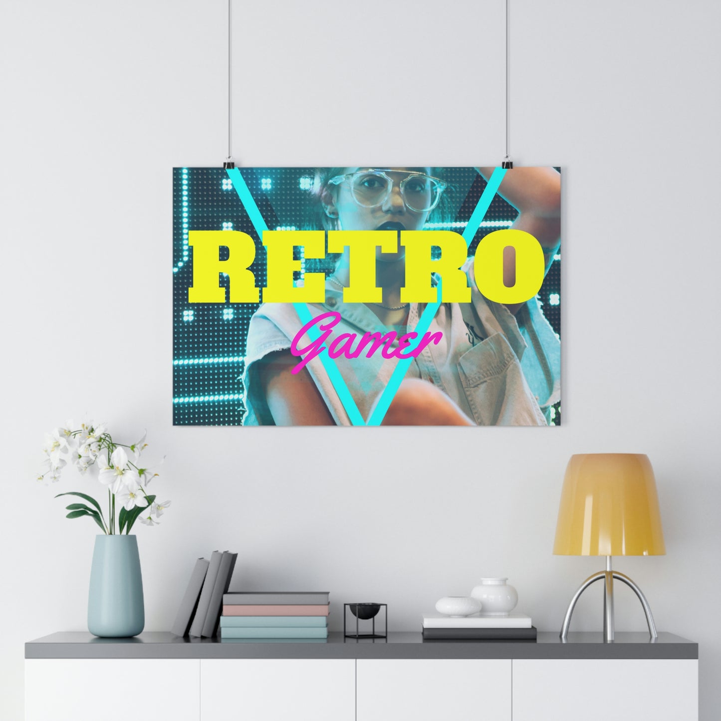 Póster Premium original de jugador retro 