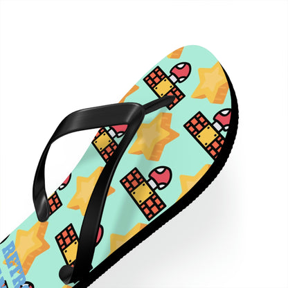 Mario World Flip Flops