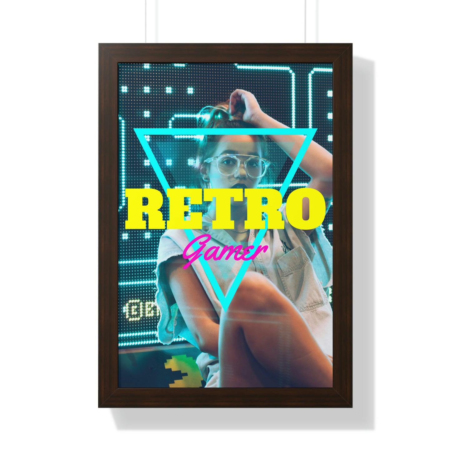 Retro Gamer  Framed Vertical Poster