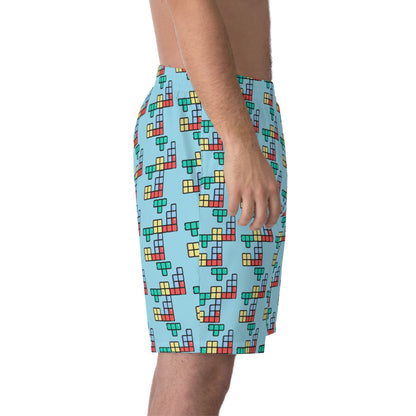 Shorts de playa con estampado de Tetris (AOP) 