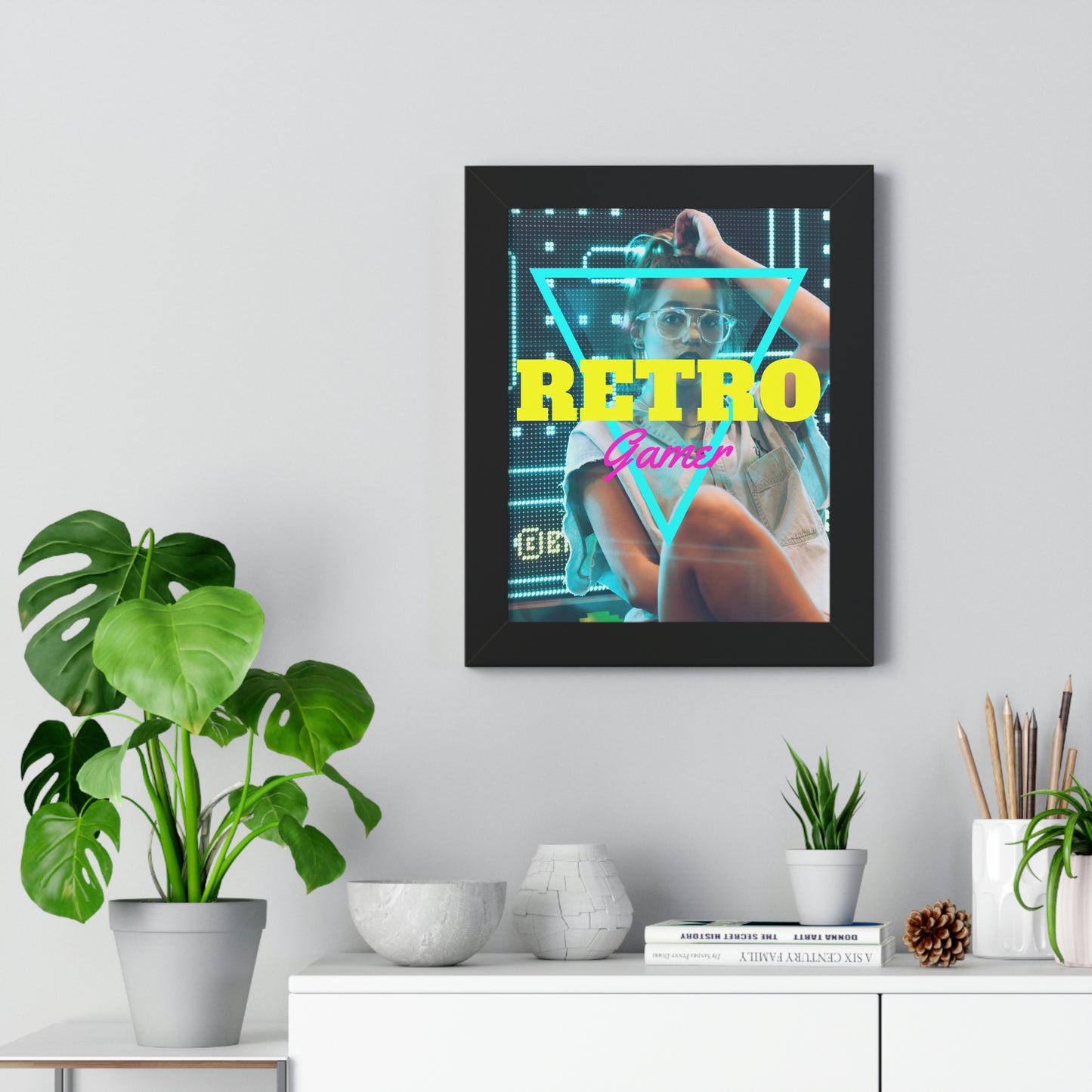 Retro Gamer  Framed Vertical Poster