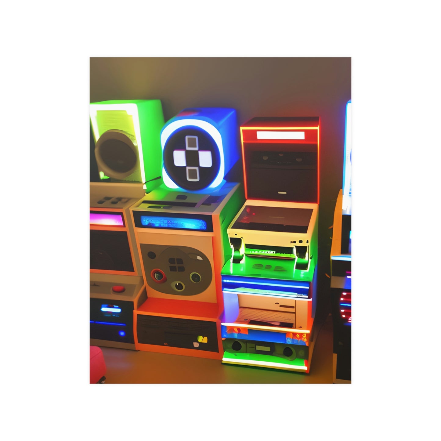 Retro Neo arcade Satin Posters (210gsm)