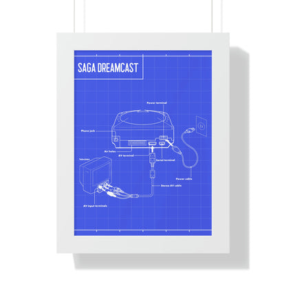 Saga Dreamcast Framed Vertical Poster