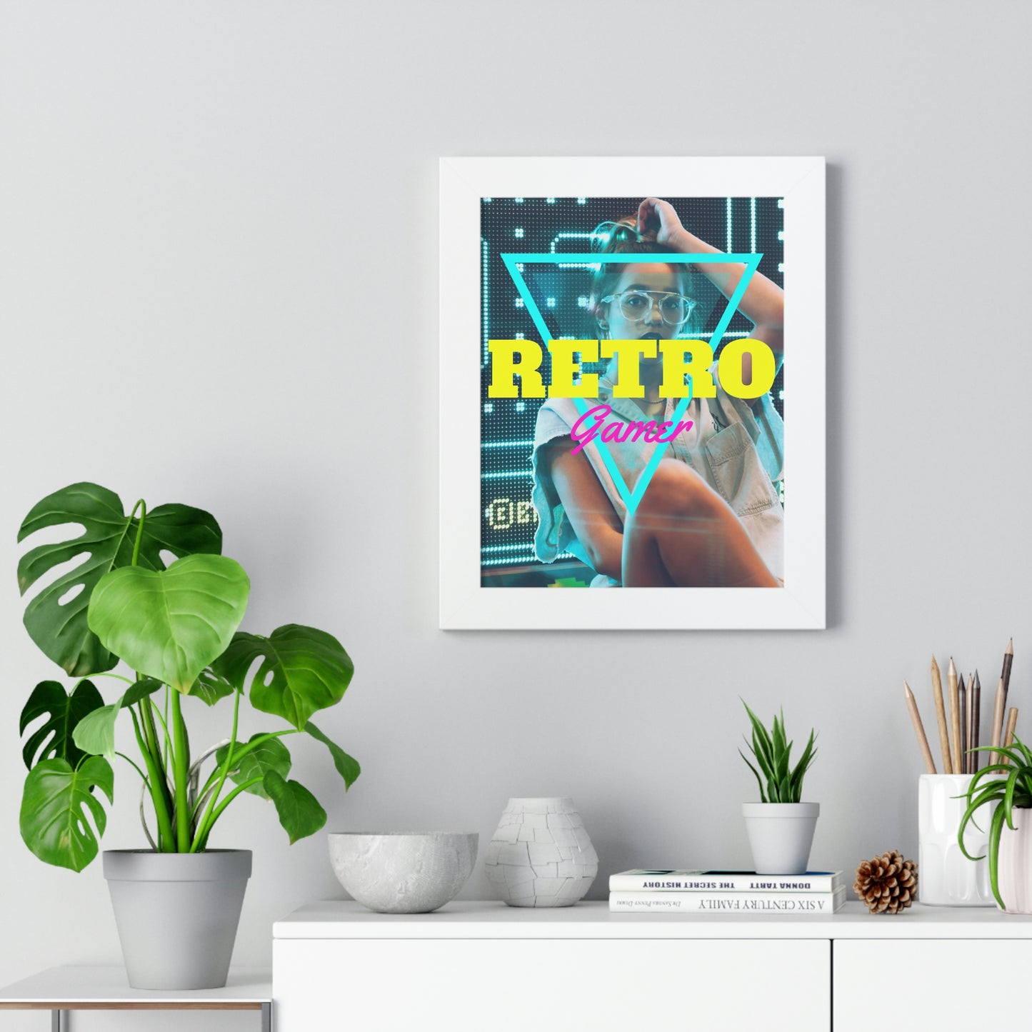 Retro Gamer  Framed Vertical Poster