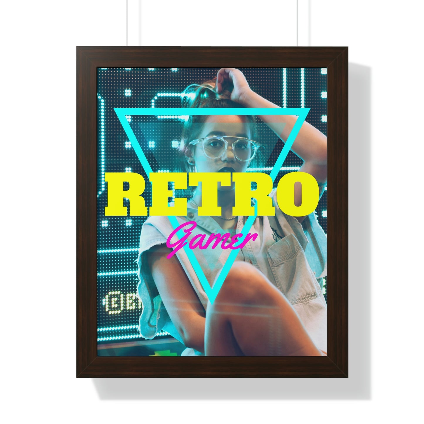 Retro Gamer  Framed Vertical Poster