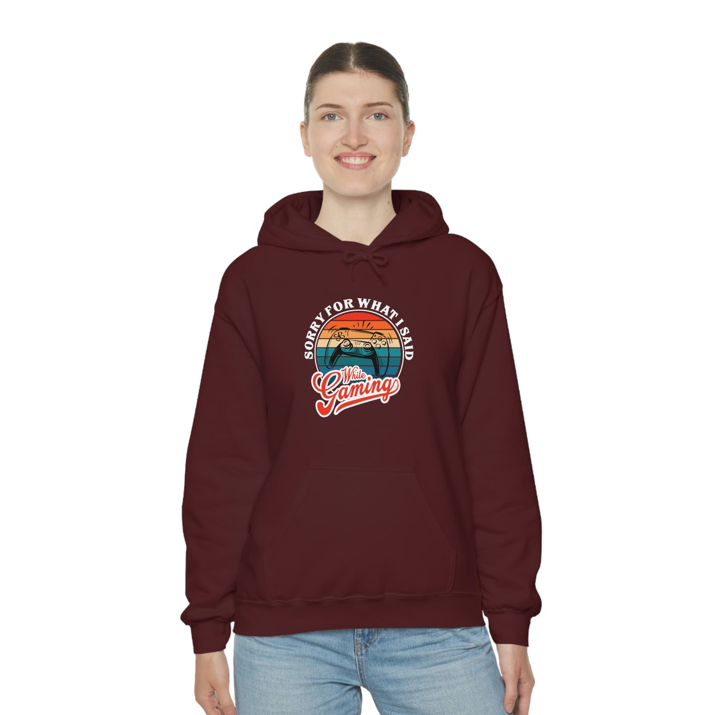 Sorry for what I said While Gaming Unisex Heavy Blend™ Hooded Sweatshirt