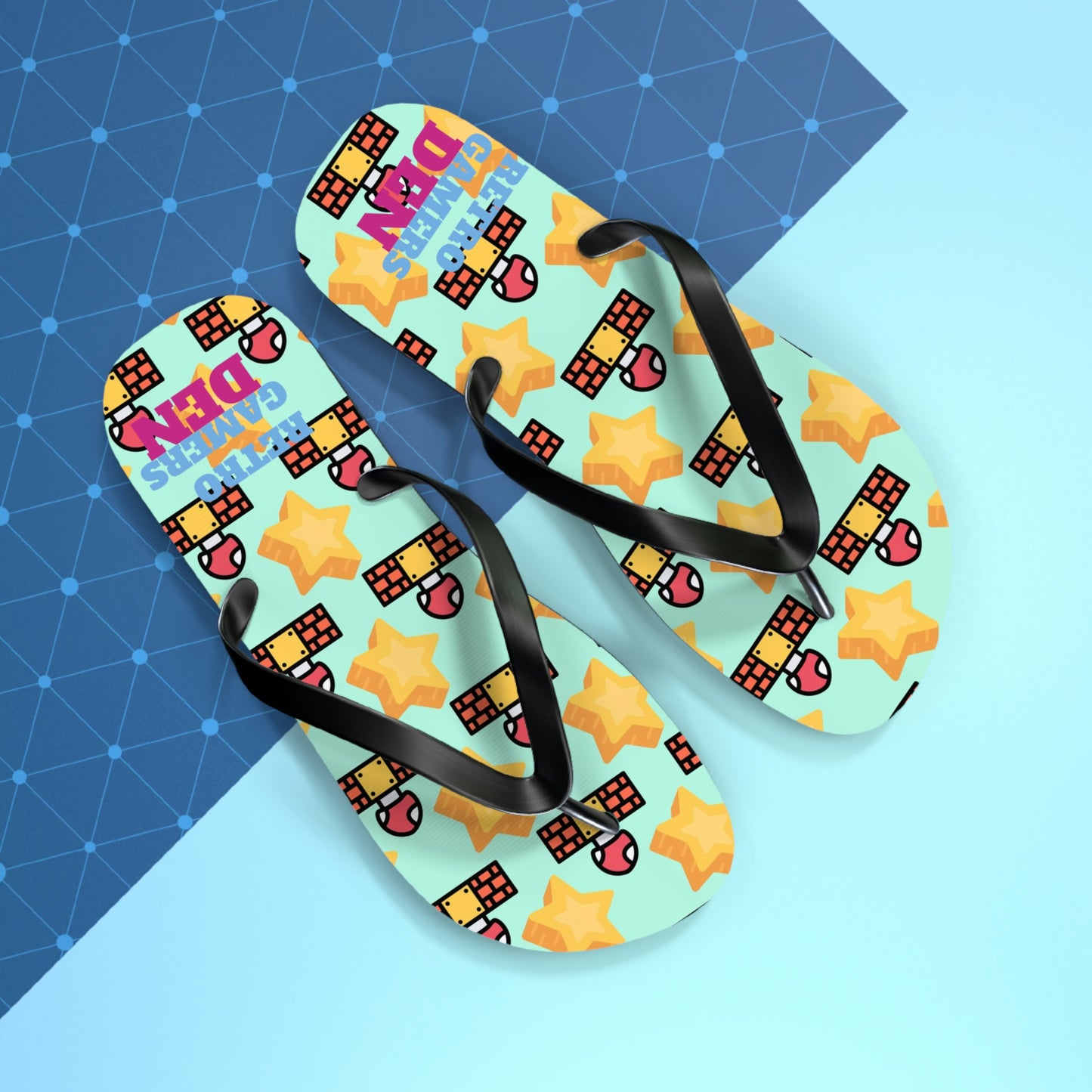 Mario World Flip Flops