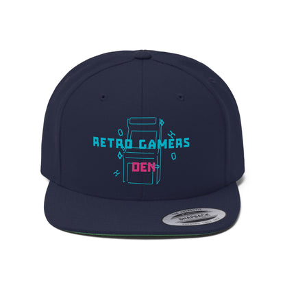 Retro Gamers Den Unisex Flat Bill Hat