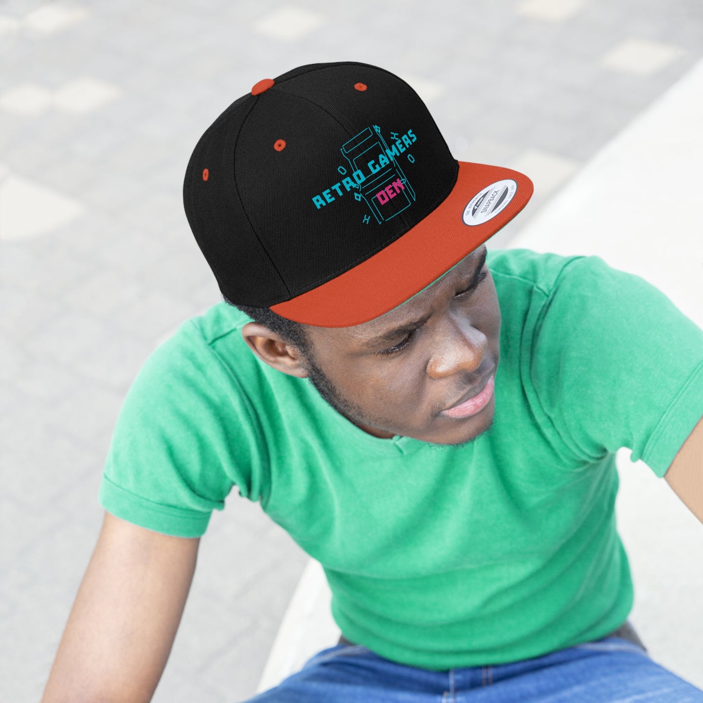 Gorra plana unisex Retro Gamers Den 