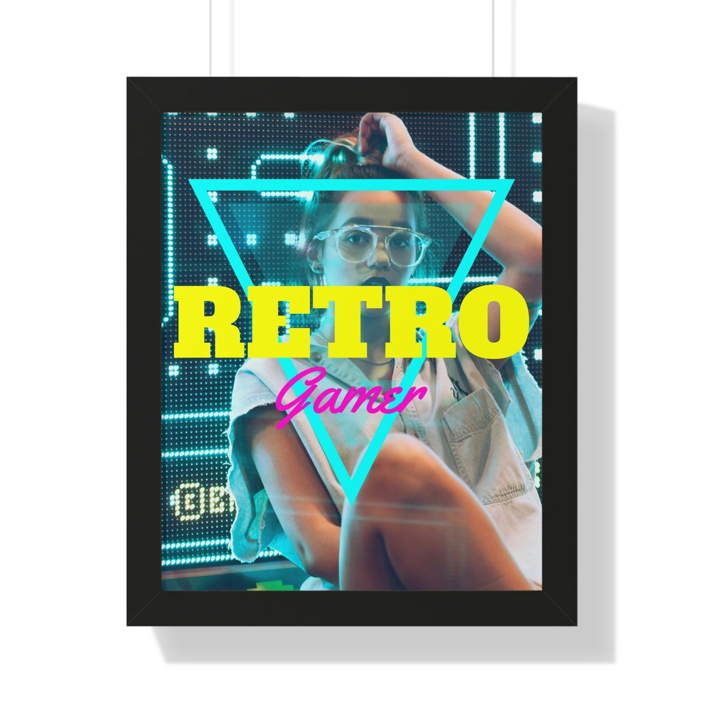 Retro Gamer  Framed Vertical Poster