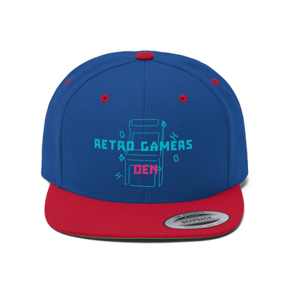 Retro Gamers Den Unisex Flat Bill Hat