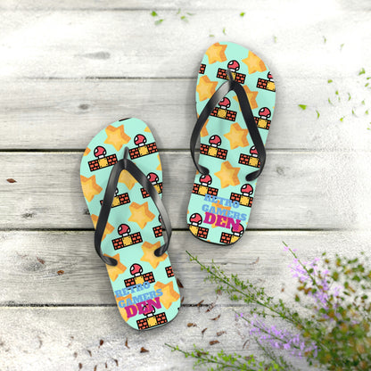 Mario World Flip Flops