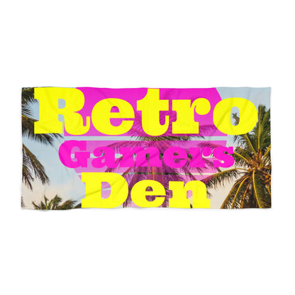 Retro Gamers Den Beach Towel