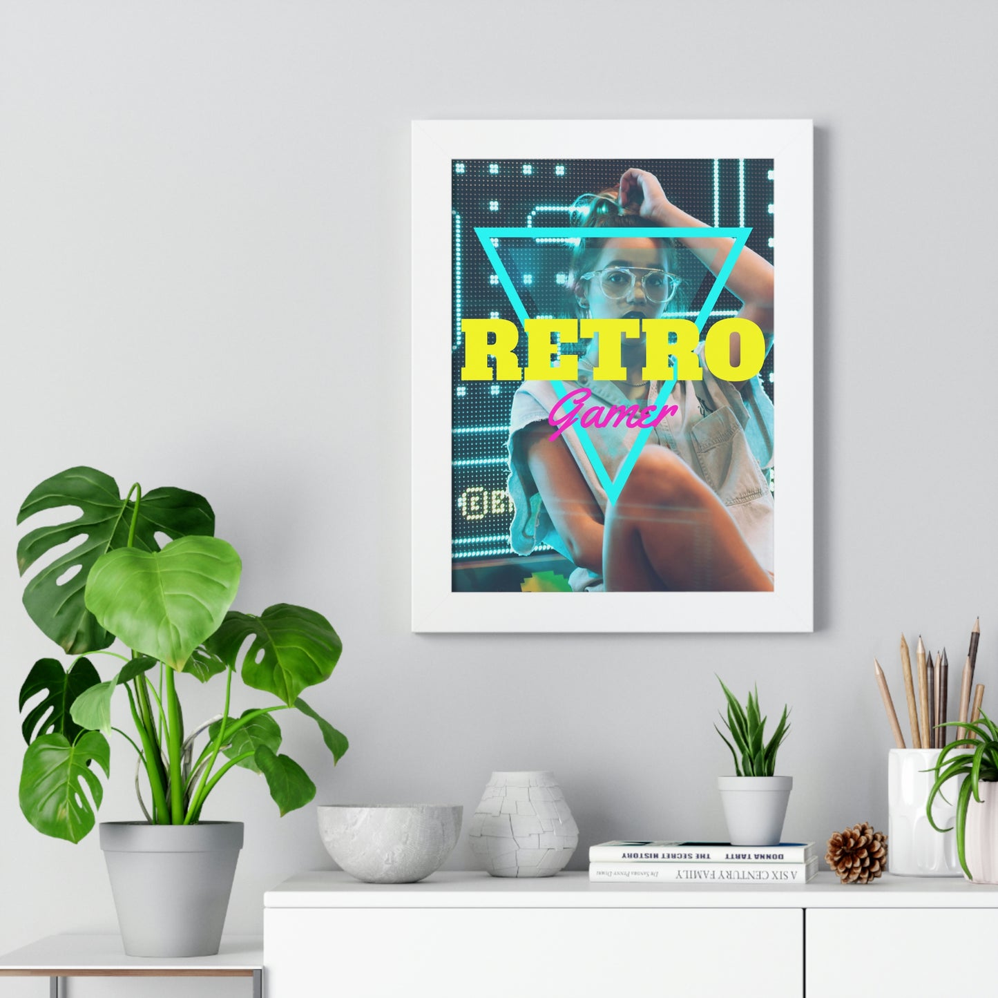 Retro Gamer  Framed Vertical Poster