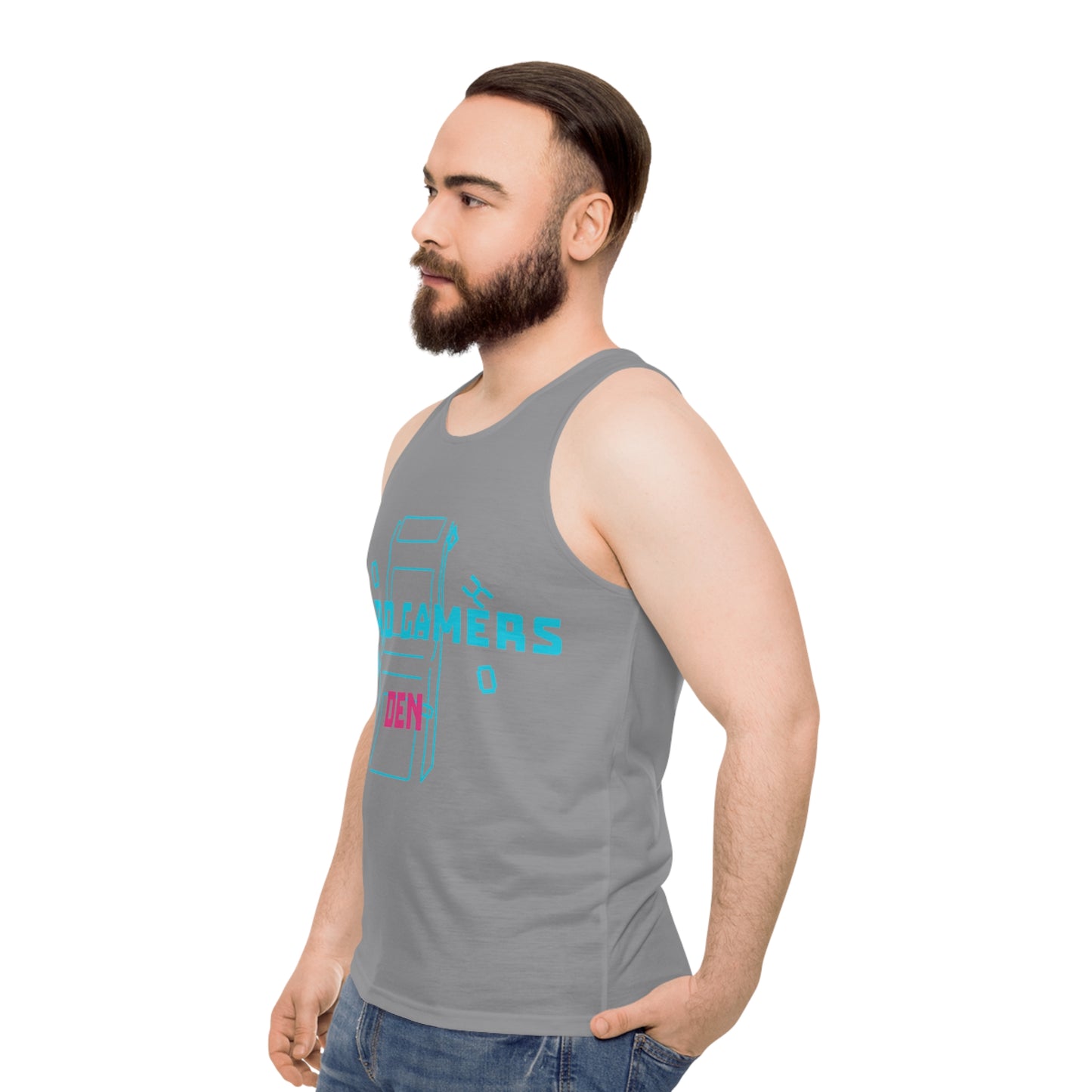 Retro Gamers Den Unisex Tank Top (AOP)