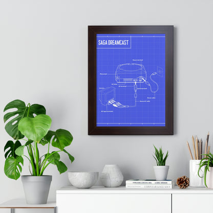 Saga Dreamcast Framed Vertical Poster