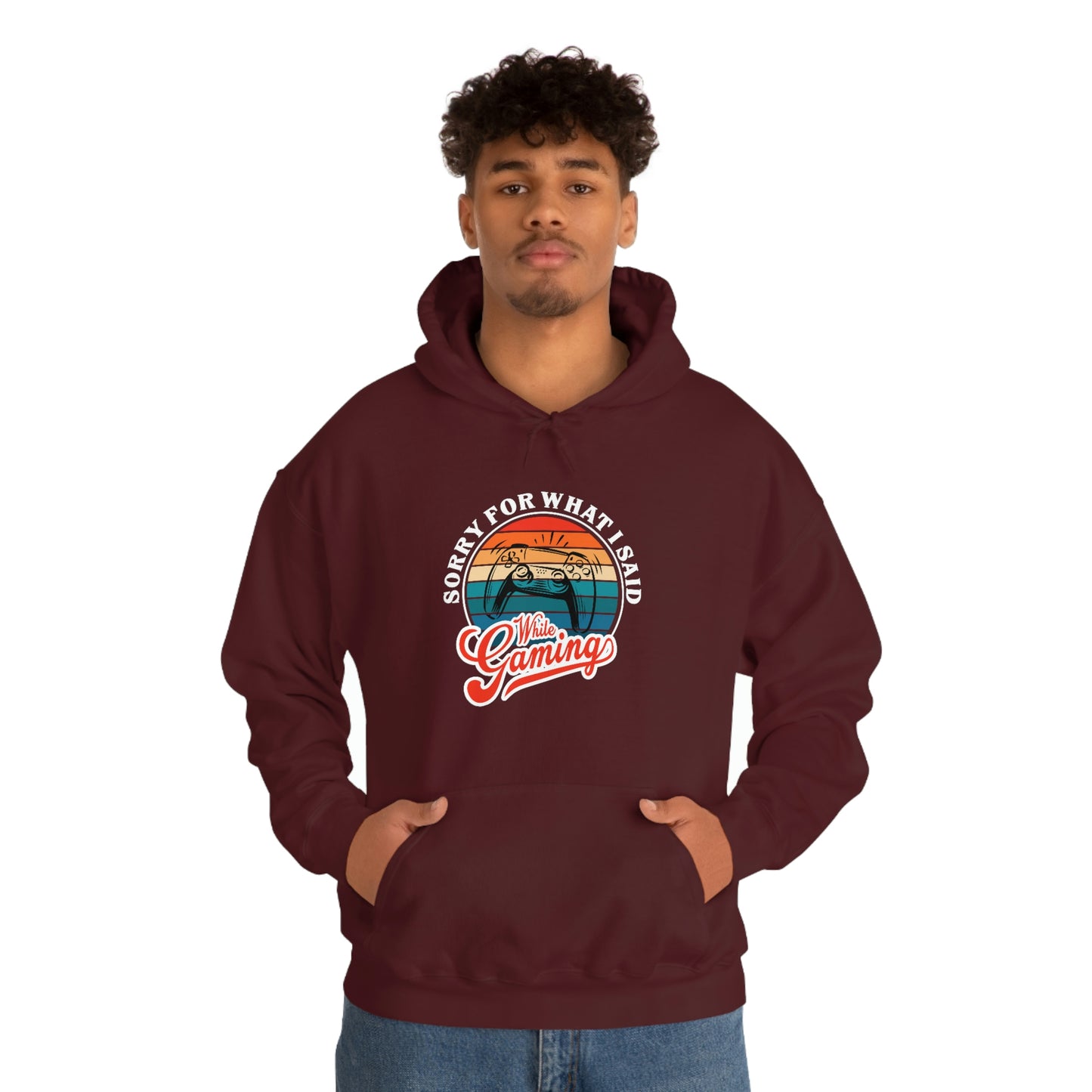 Sorry for what I said While Gaming Unisex Heavy Blend™ Hooded Sweatshirt