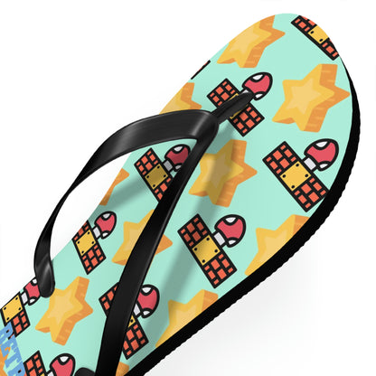 Mario World Flip Flops