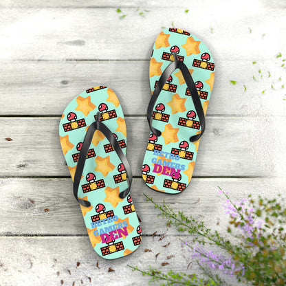 Mario World Flip Flops